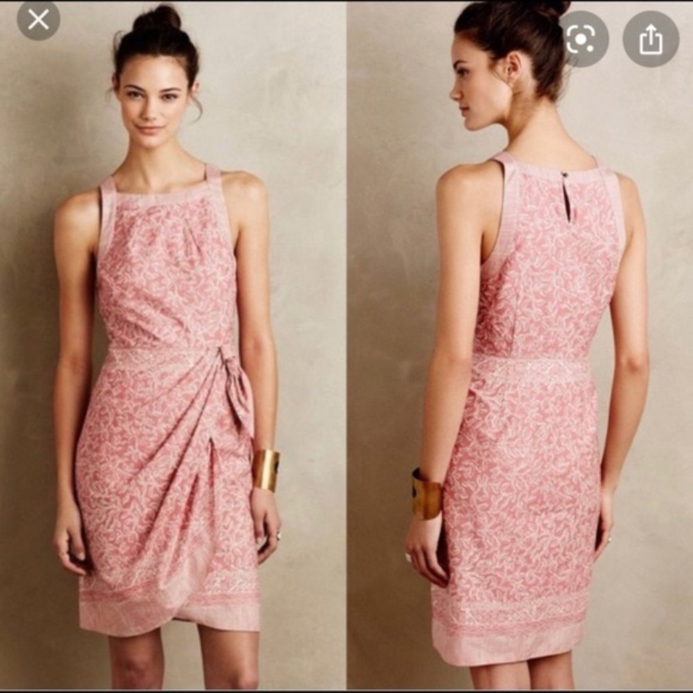HD in Paris Blush Pink Printed Sleeveless Midi Dress